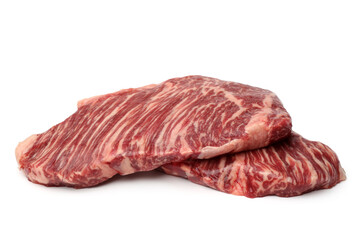 Fresh raw marbled beef steaks
