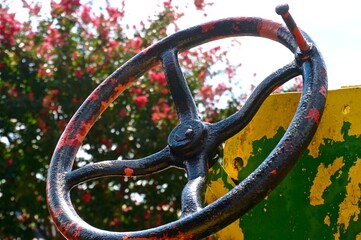 old rusty wheel