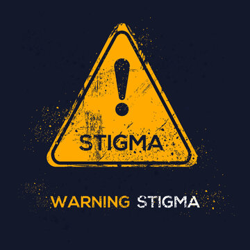 Warning sign (stigma), vector illustration.