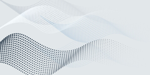 Vector halftone abstract wave background