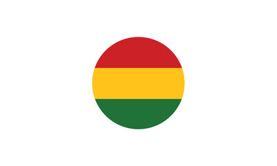 Bolivia flag national circle vector illustration 