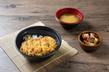 Tonkatsu Curry Rice (Japanese deep-fried pork cutlet with Curry rice) served with karaage (Japanese style fried chicken).