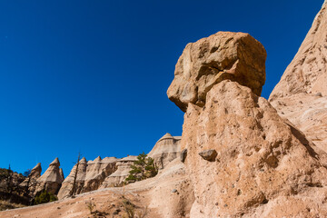 Fototapeta premium Hoodoos On The Tent Rocks Trail,Kasha-Katuwe Tent Rocks National Monument, New Mexico,USA