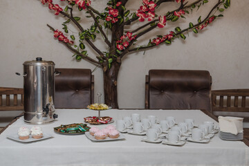 table with sweets, tea table