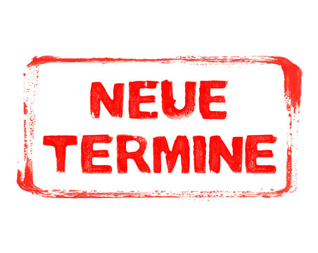 Roter Stempel Rahmen: Neue Termine