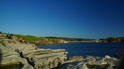 The rocks in the Botany Bay beach, Sydney, Australia
