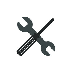 Repair key and screwdriver. repair icon vector eps10. Service and settings sign.