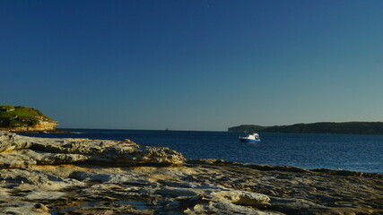The view of Botany Bay beach in the afternoon.