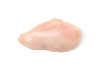Raw chicken meat isolated on white background