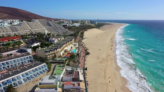 Spain, Canary Islands, Fuerteventura, Morro Jable and Playa del Matorral