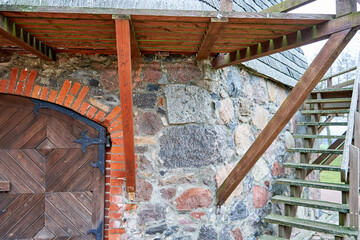 Old stone wall and stairs