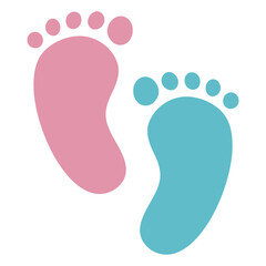 Baby Feet Icon Vector. Baby Foot Vector.