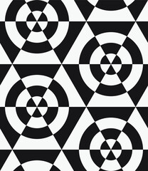  Vector seamless pattern. Modern stylish texture. Repeating geometric tiles. Composition with triangles.