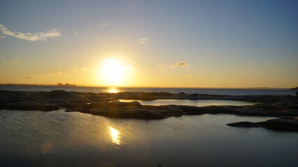Fototapeta na wymiar Sunset in Botany Bay beach, Sydney