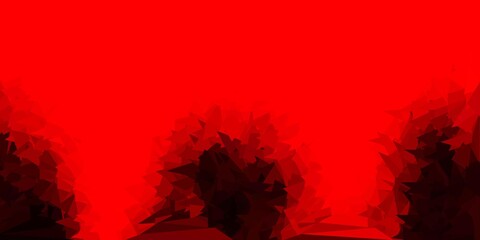 Dark red vector abstract triangle backdrop.