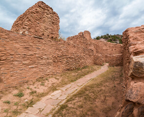 The Bell Tower Ruins of The San José de los Jemez Mission Church, Jemez  Historic Site, Jemez...