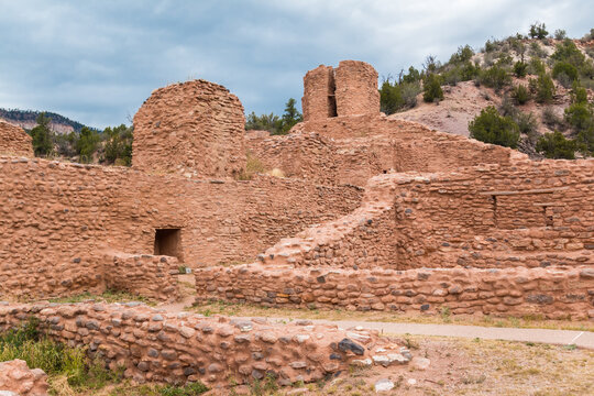 Ruins at The San José de los Jemez Mission Church, Jemez  Historic Site, Jemez Springs, New Mexico, USA