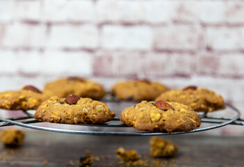 Almond Cookies
Placed on a metal grill