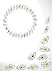 The illustration is a feather background, a background for a site, a project, a business, a presentation, a booklet