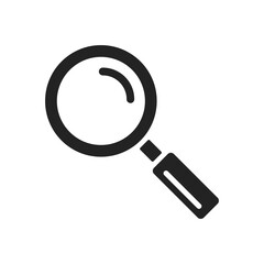 Magnifying glass icon. Vector search icon. Magnifier, loupe symbol isolated on white background