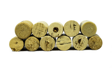 Bunch of opened wine corks