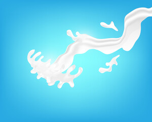 Obraz na płótnie Canvas Seamless milk splash pattern design vector background