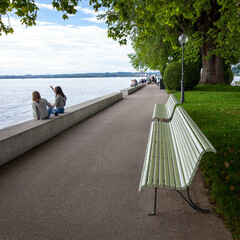  am Ufer des Bodensees in Bregenz
