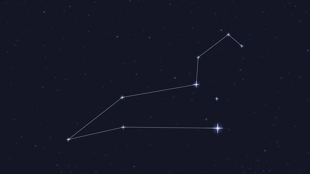 leo zodiac, constellation with line in galaxy, group of star, horoscope sign
