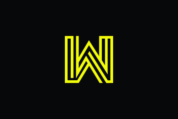 Professional Innovative Initial W logo and WW logo. Letter W WW Minimal elegant Monogram. Premium Business Artistic Alphabet symbol and sign 