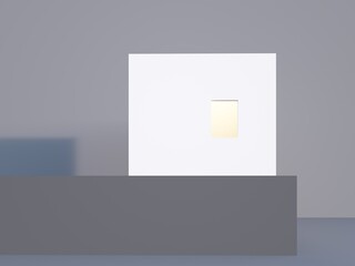 3d rendering of modern minimal architecture facade