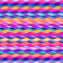 Colored wave seamless pattern..