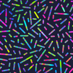 Funky colored geometric seamless pattern..