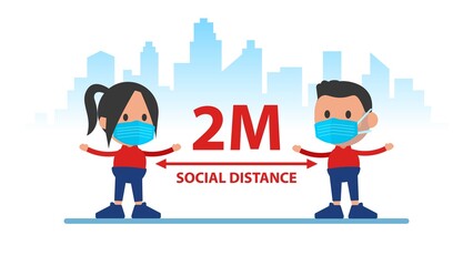 Stop the spread of Coronavirus. Social distance.