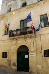 The town hall building of Otranto, Salento, Puglia, Italy
