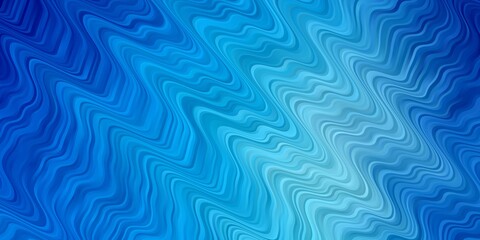 Light BLUE vector pattern with curves. Abstract illustration with bandy gradient lines. Pattern for ads, commercials.