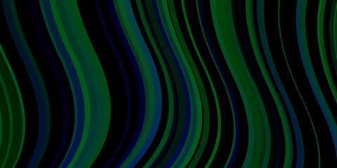 Fototapeta premium Dark Multicolor vector texture with wry lines. Colorful illustration with curved lines. Pattern for busines booklets, leaflets