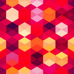 Red color mosaic seamless pattern.