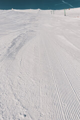 ski track in the snow
