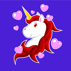 Little Unicorn Cartoon Vector Illustration