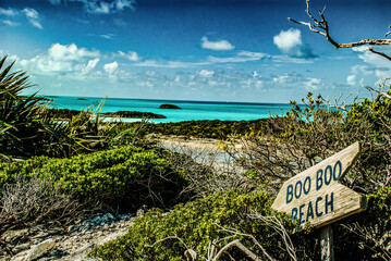 Beach and Sea, Boo Boo beach, The Bahamas, Caribbean Island, Travel Photography