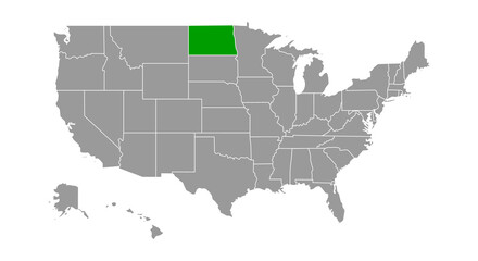 North Dakota Locate Map