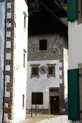 Fototapeta na wymiar Pesariis, il villaggio degli orologi - Friuli, Italia