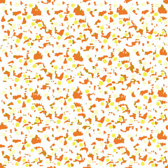 Spotted seamless background, abstract random seamless spots, abstract vector texture, abstract color texture with yellow, orange, gold