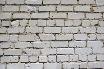 Abstract white brick wall textured background