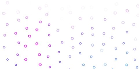 Light blue, red vector background with bubbles.