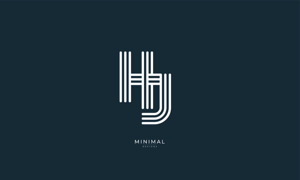 Alphabet letter icon logo HJ