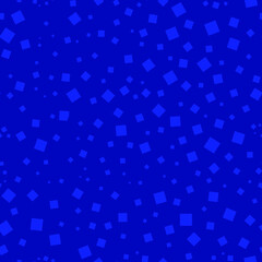 Abstract blue background with squares, seamless monochrome pattern