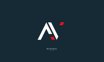 Alphabet letter icon logo AV