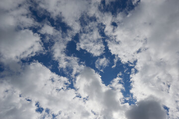 Blue sky background with clouds