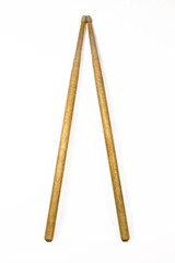 a pair of drum sticks / isolated white background
